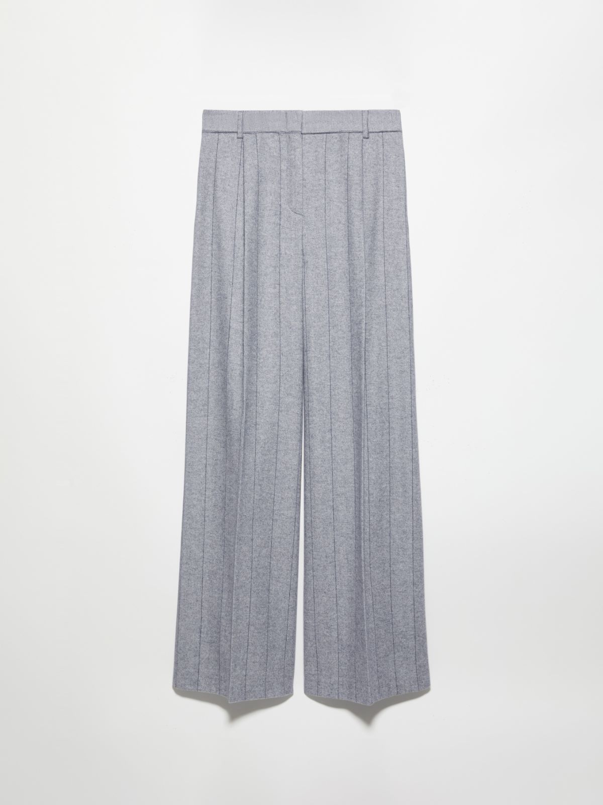 Wide-leg flannel trousers - GREY - MAX&Co. - 5