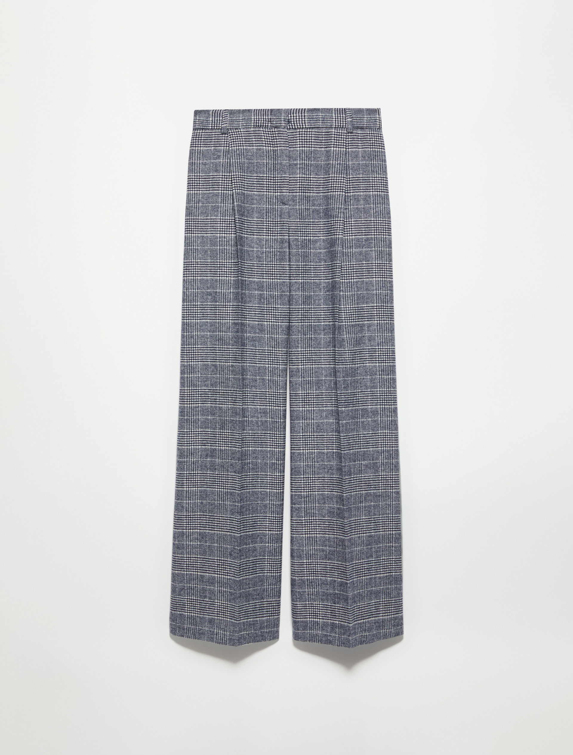 Wide-leg flannel trousers, blue and white | MAX&Co. Wide-leg flannel trousers - BLUE AND WHITE - MAX&Co. - 5