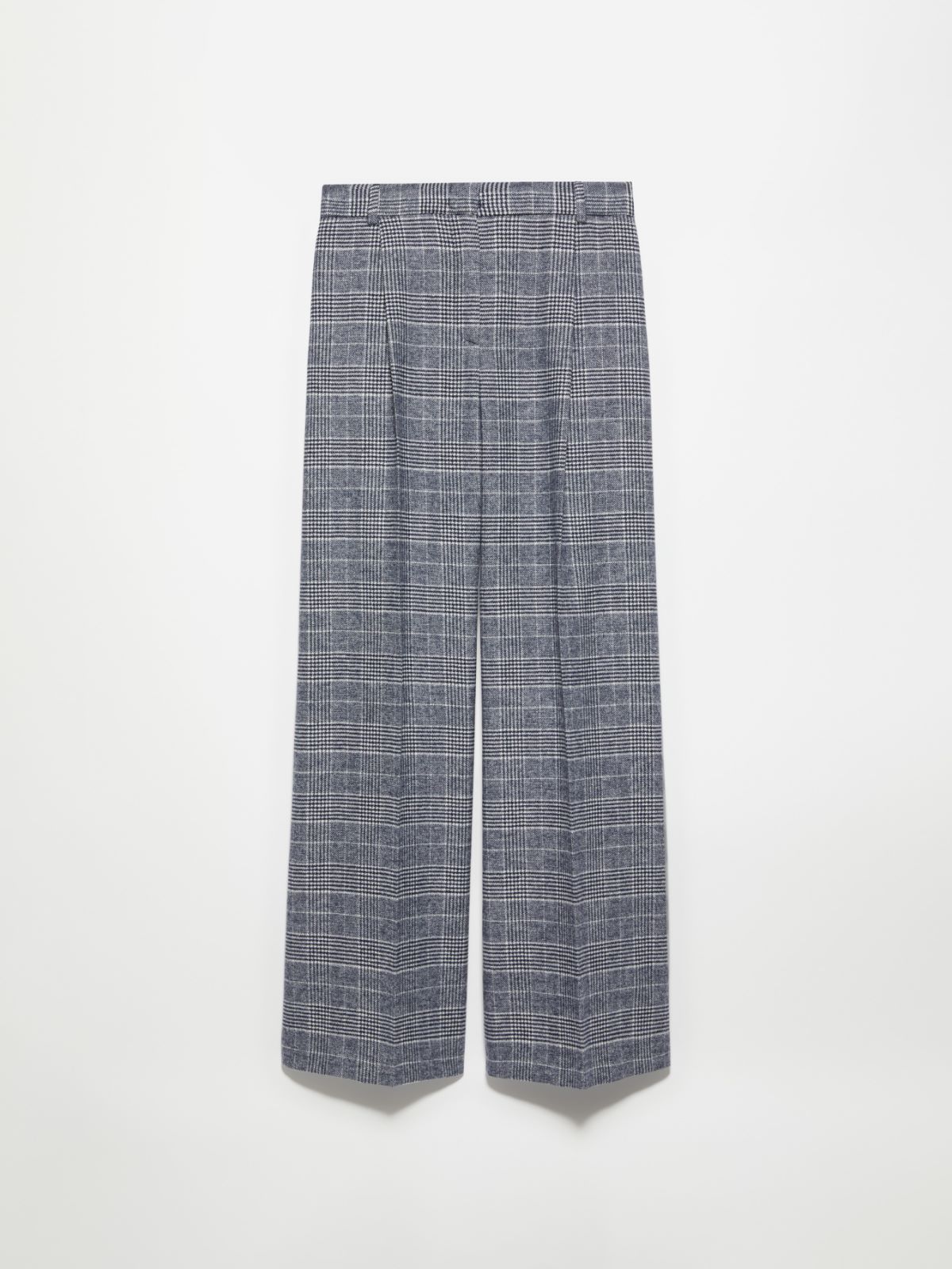 Wide-leg flannel trousers - BLUE AND WHITE - MAX&Co. - 5