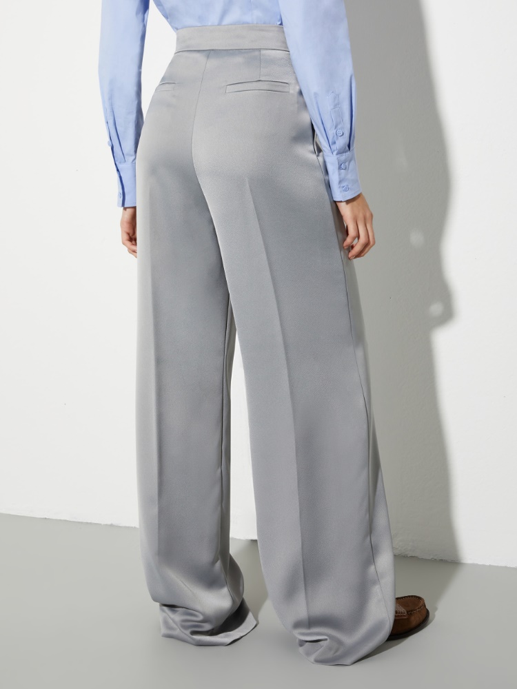 Wide-leg satin trousers - MAX&Co. - 2