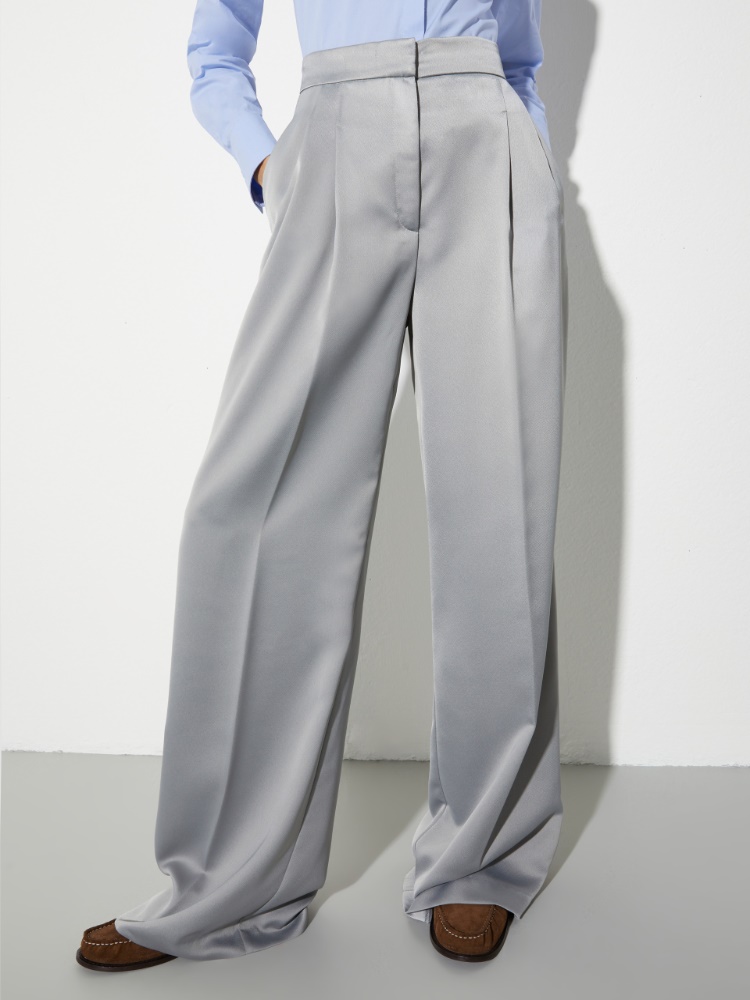Wide-leg satin trousers - MAX&Co.