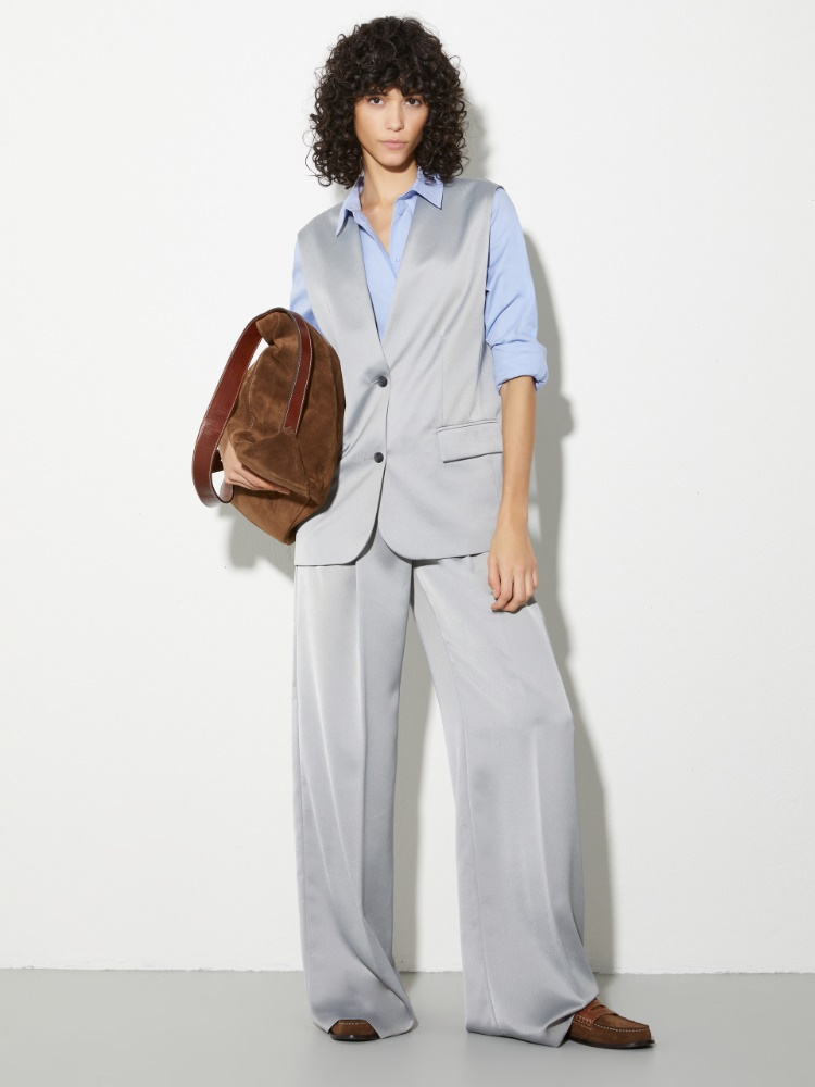 Wide-leg satin trousers - MAX&Co. - 4