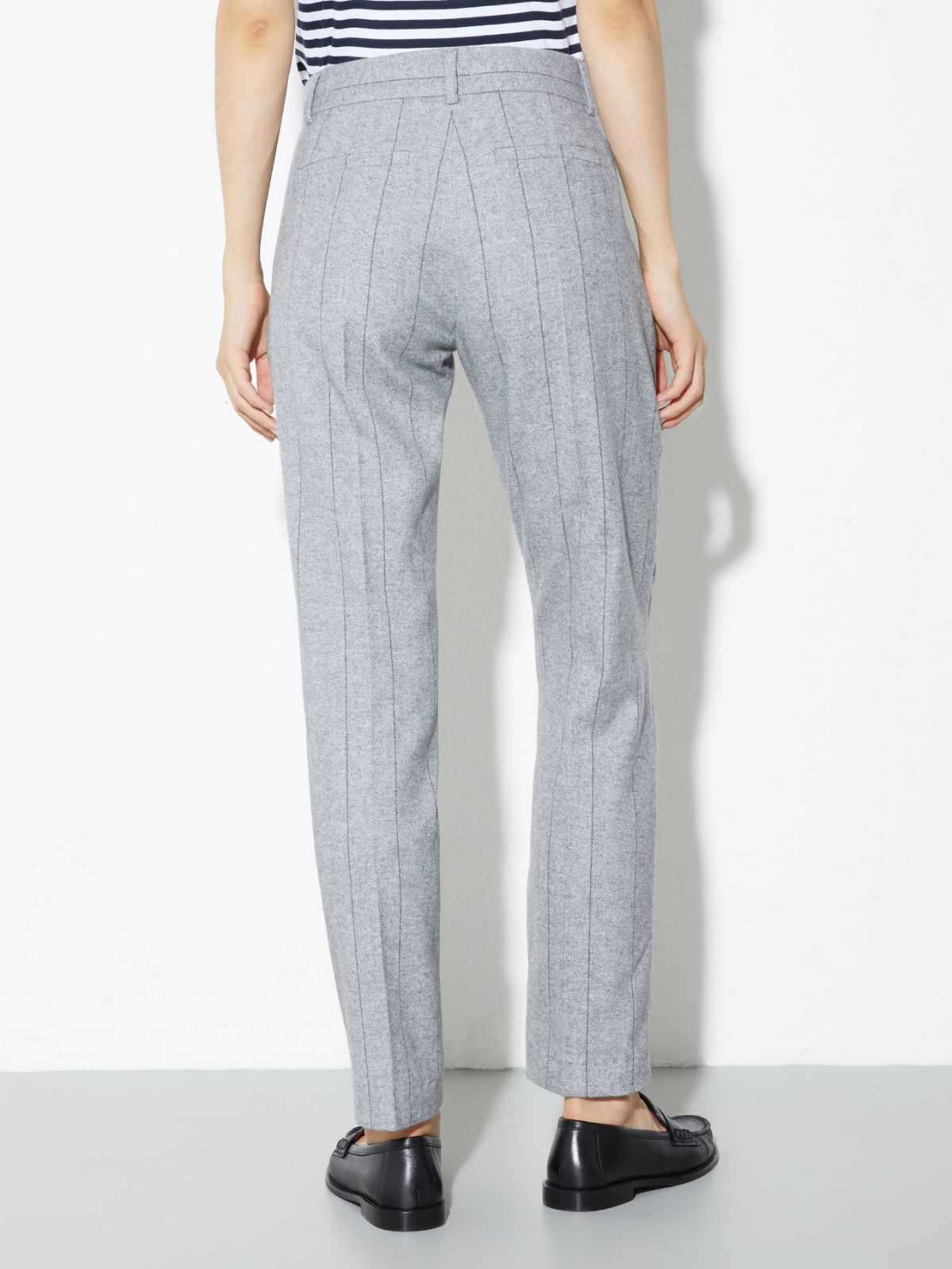 Pantaloni slim in flanella - GRIGIO - MAX&Co. - 2