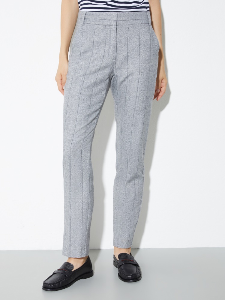 Pantaloni slim in flanella - GRIGIO - MAX&Co.