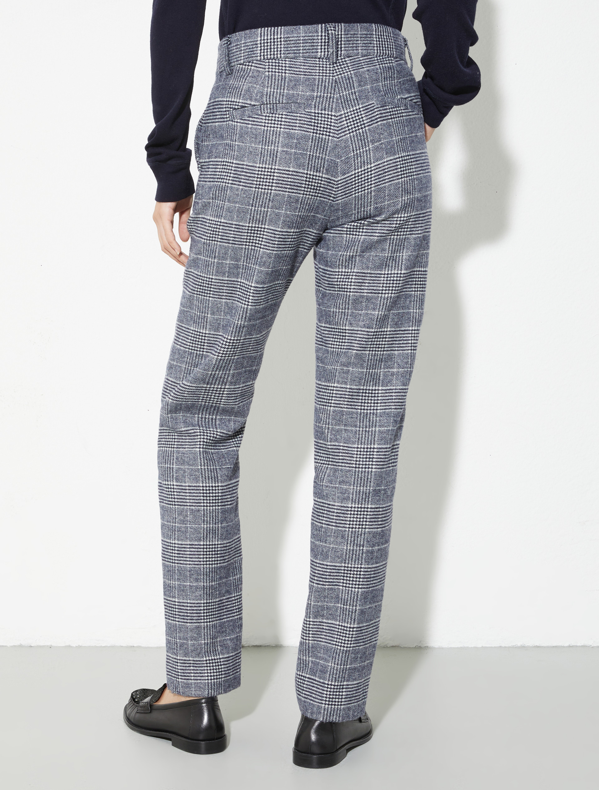 Pantalon slim en flanelle, blanc/bleu | MAX&Co. Pantalon slim en flanelle - BLANC/BLEU - MAX&Co. - 2