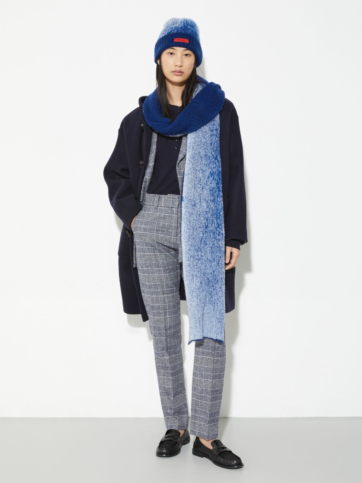 Pantalon slim en flanelle - BLANC/BLEU - MAX&Co. - 4