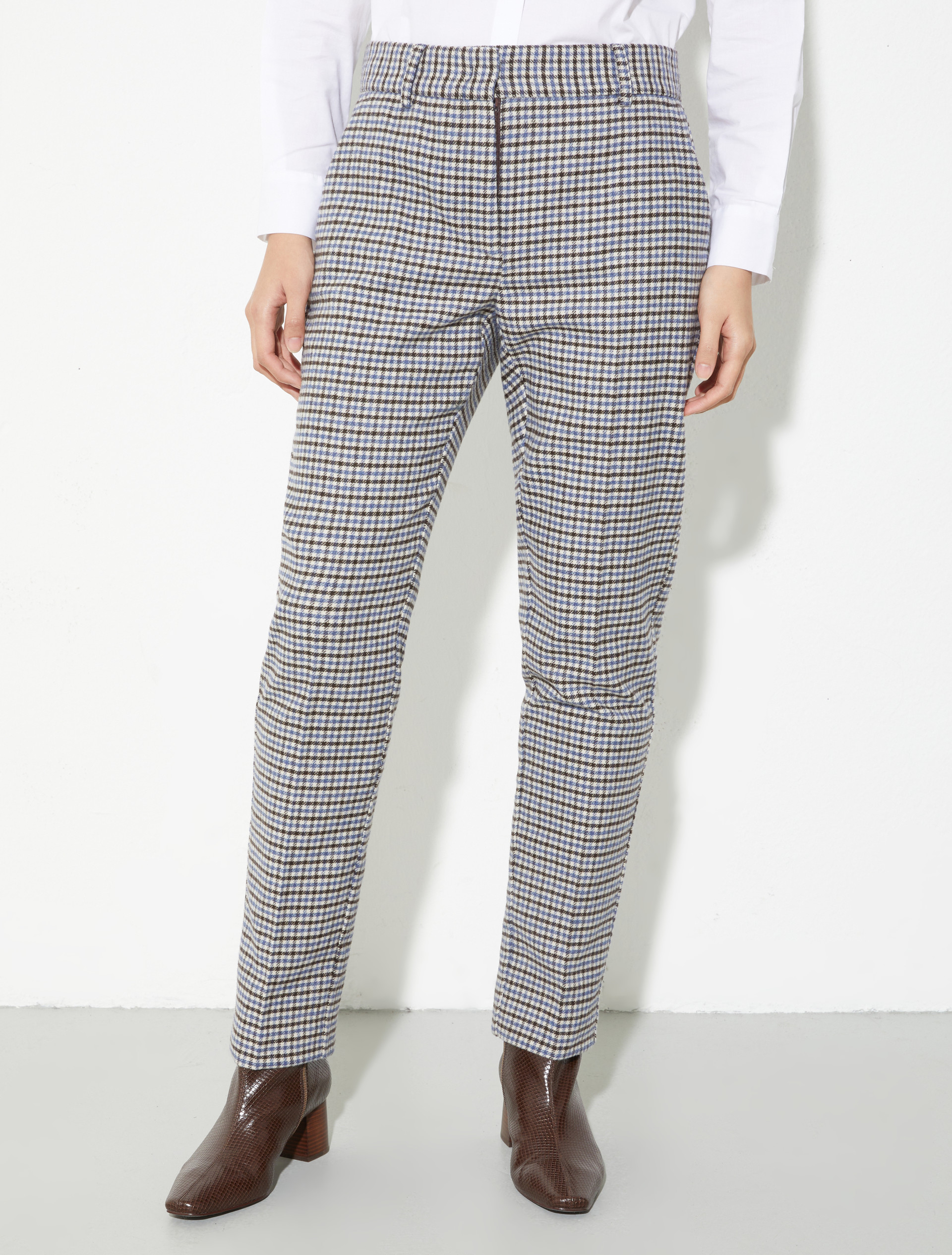 Pantalon slim en flanelle, brun | MAX&Co. Pantalon slim en flanelle - BRUN - MAX&Co.