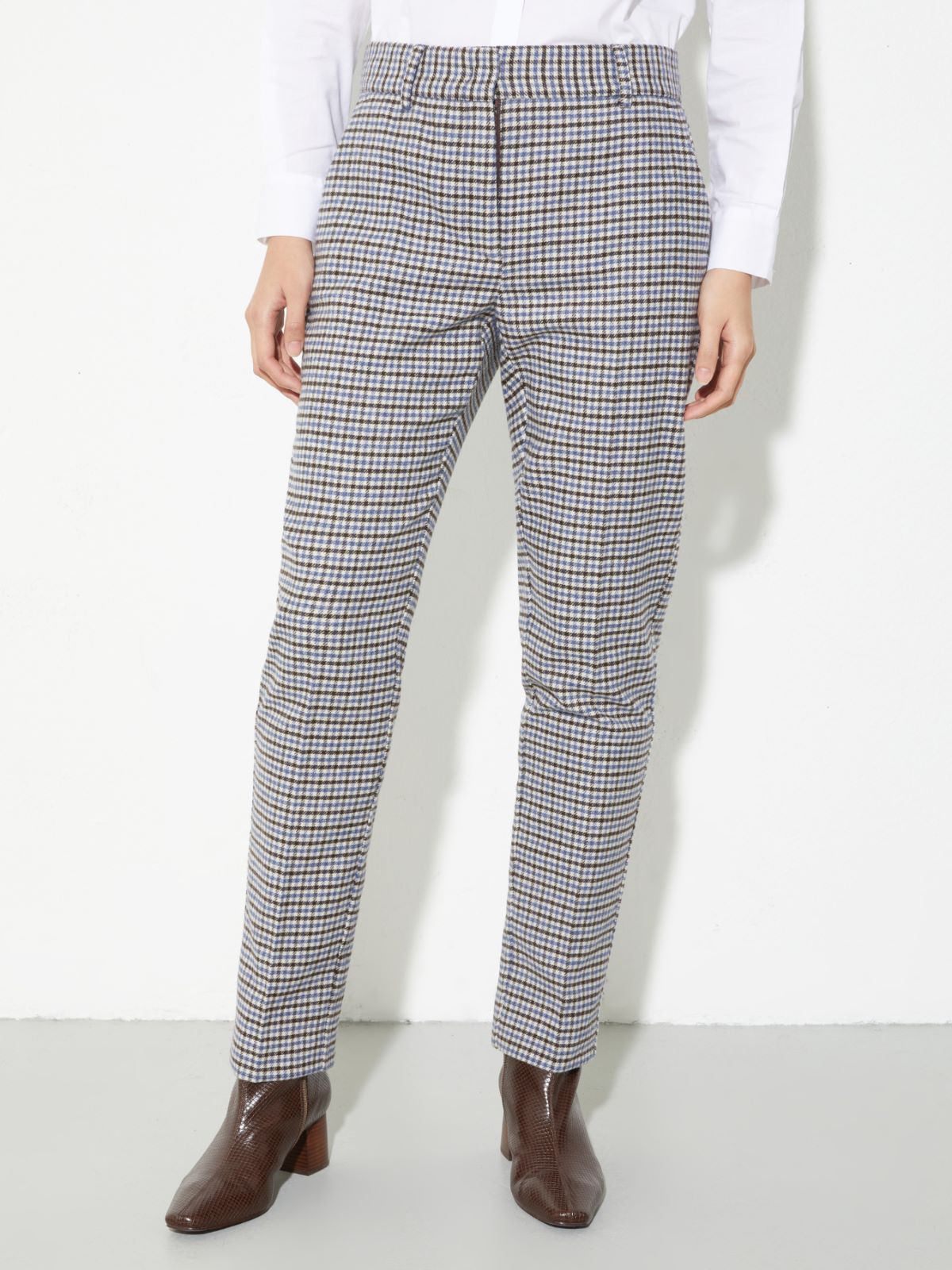 Pantalon slim en flanelle - BRUN - MAX&Co.
