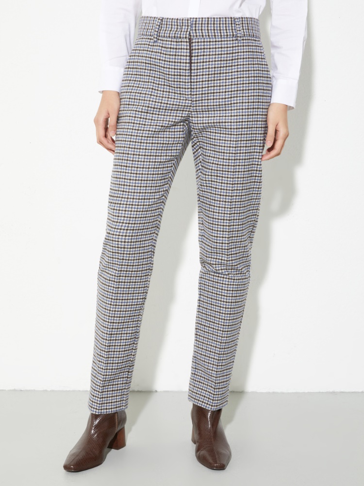 Slim-fit flannel trousers - BROWN - MAX&Co.