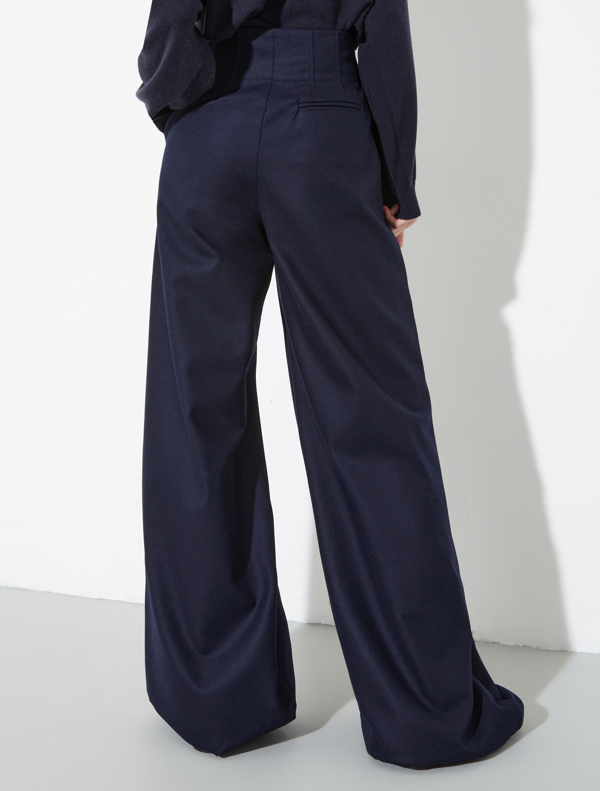Wide-leg wool-blend trousers, navy | MAX&Co. Wide-leg wool-blend trousers - NAVY - MAX&Co. - 2