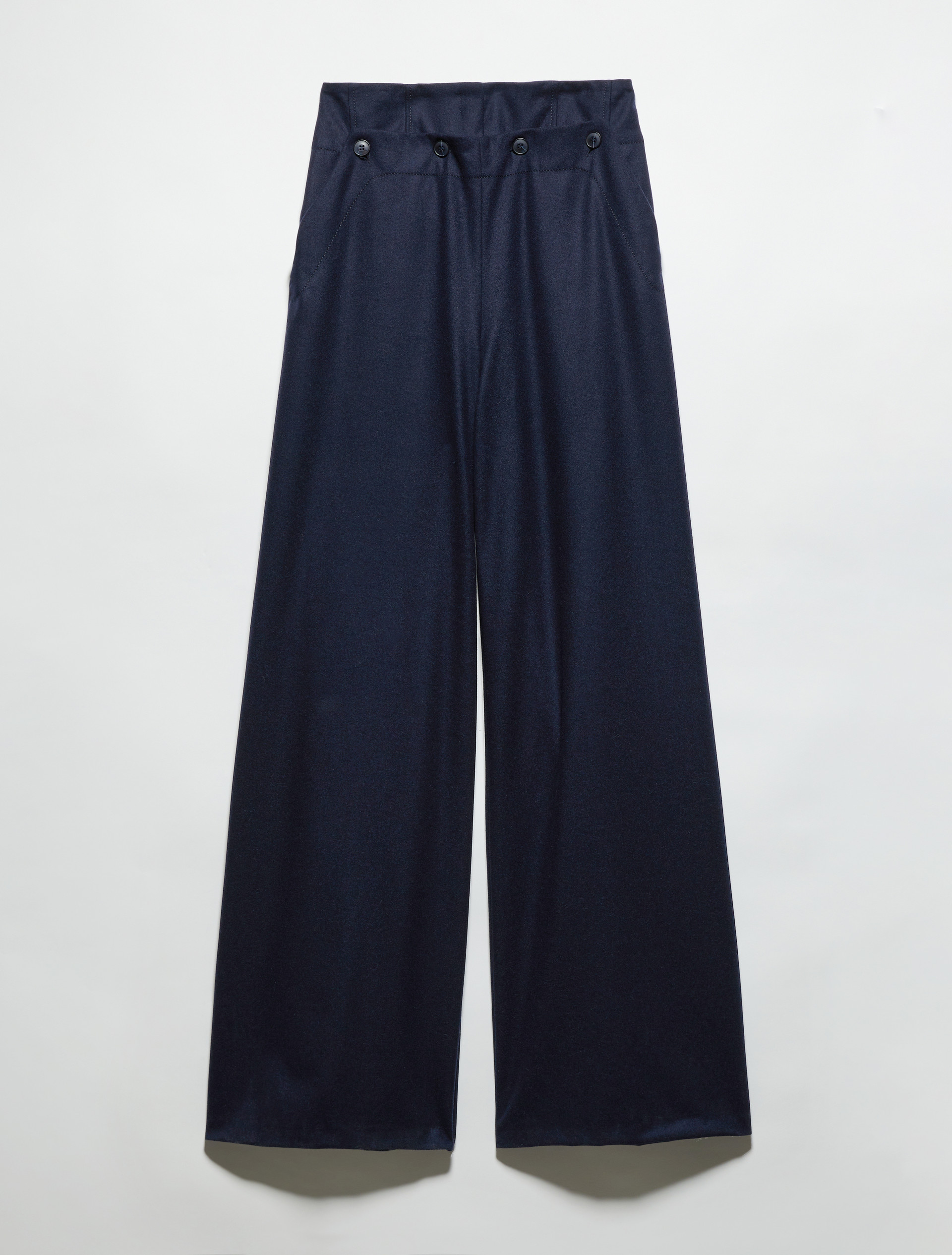 Wide-leg wool-blend trousers, navy | MAX&Co. Wide-leg wool-blend trousers - NAVY - MAX&Co. - 5