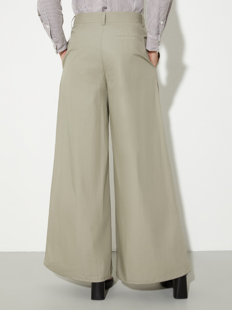Wide cotton-poplin trousers - MAX&Co. - 2