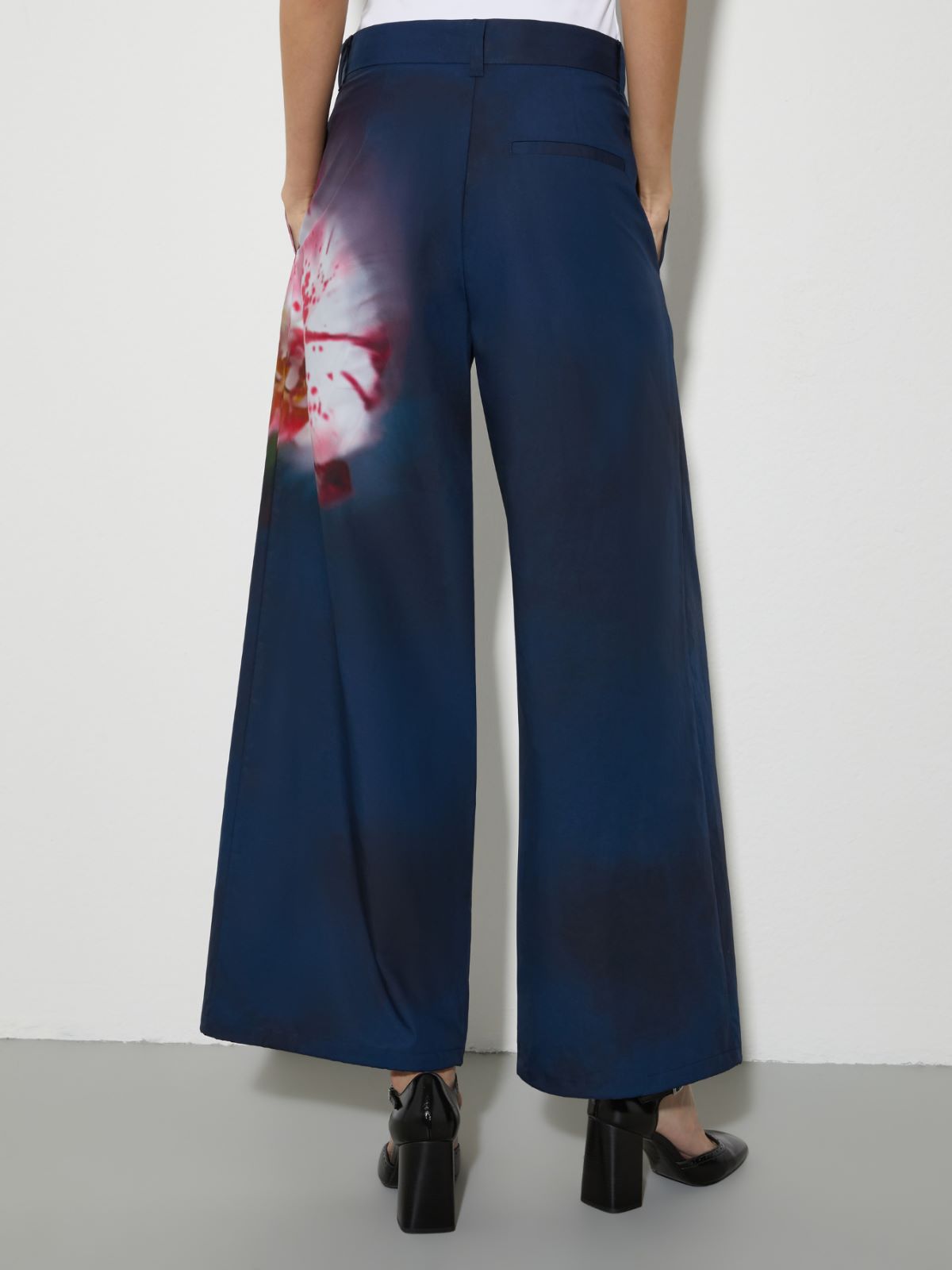 Poplin balloon-fit trousers - NAVY - MAX&Co. - 2