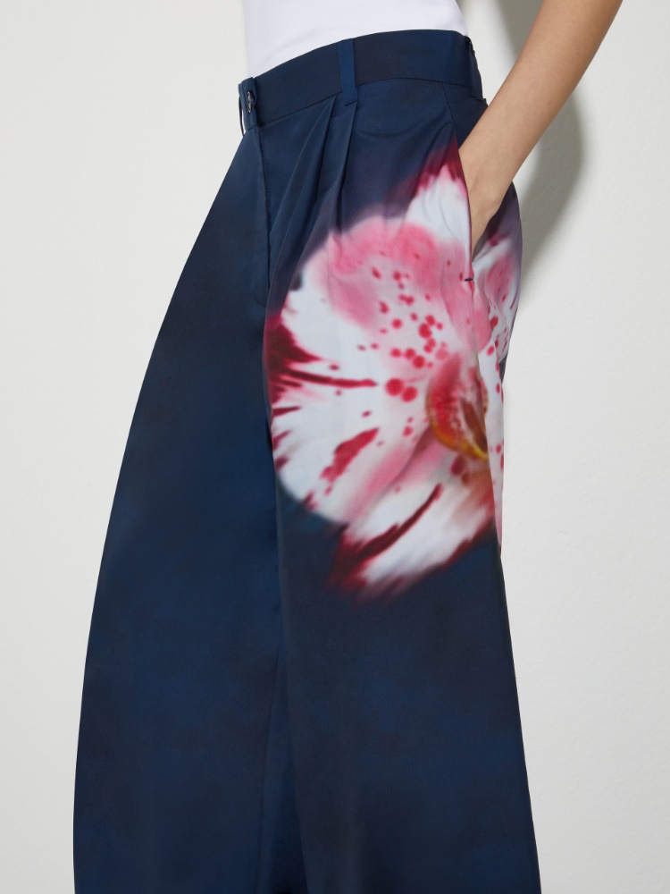 Wide cotton-poplin trousers - MAX&Co. - 3