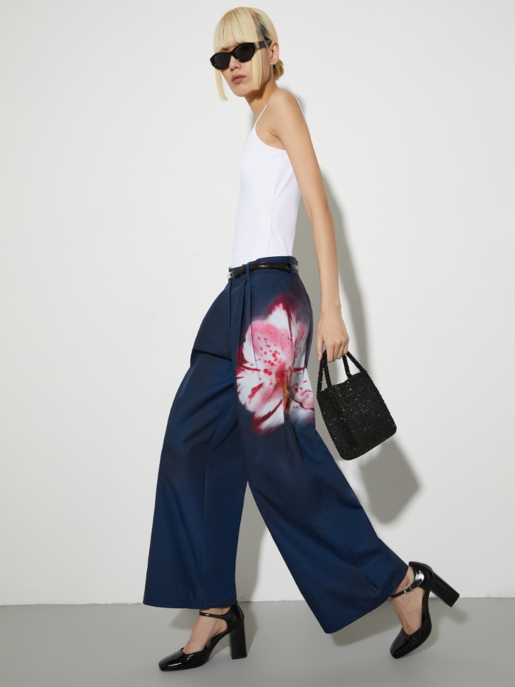 Wide cotton-poplin trousers - MAX&Co. - 4