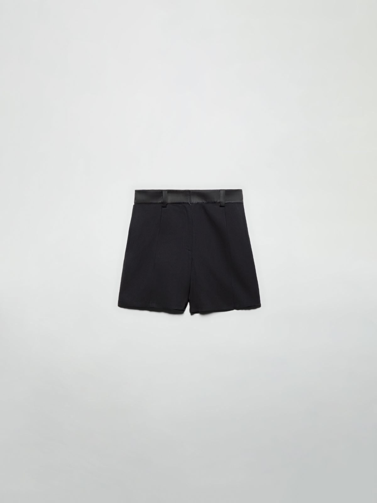 Shorts fluidi in tessuto crêpe - NERO - MAX&Co. - 5