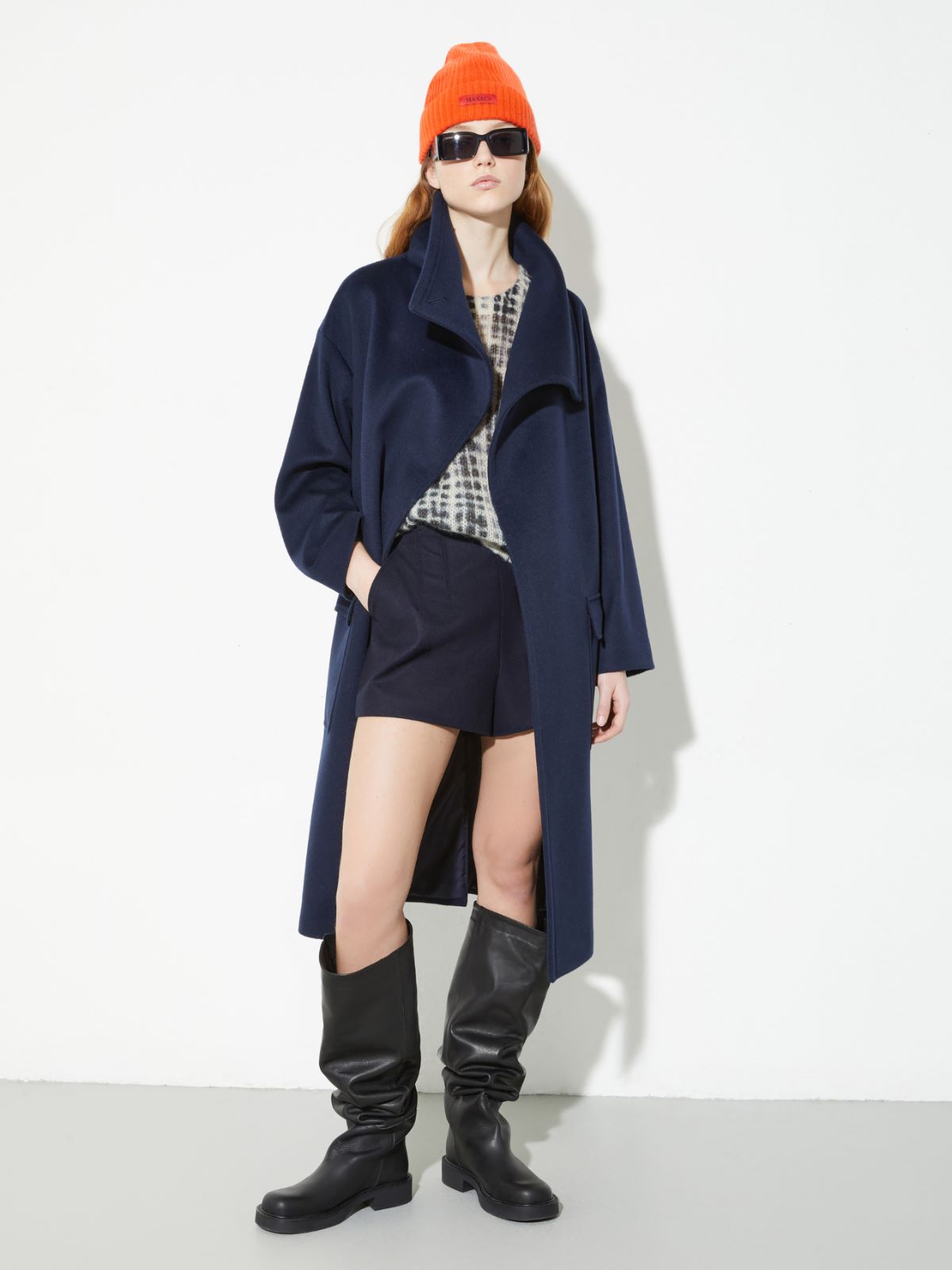 Wool-blend shorts - NAVY - MAX&Co. - 4