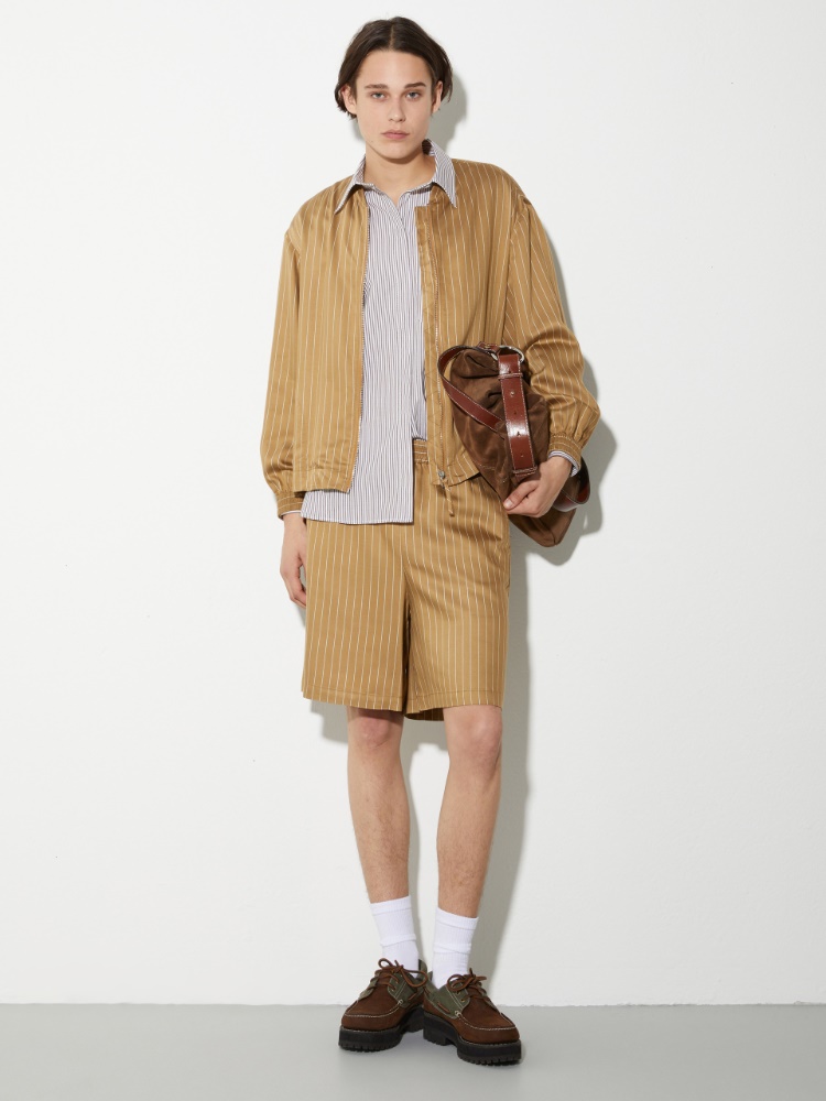 Wide pinstriped twill shorts - MAX&Co. - 5