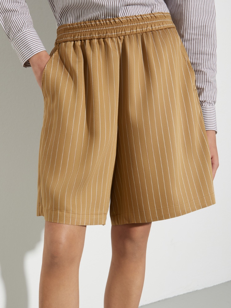Wide pinstriped twill shorts - MAX&Co. - 4
