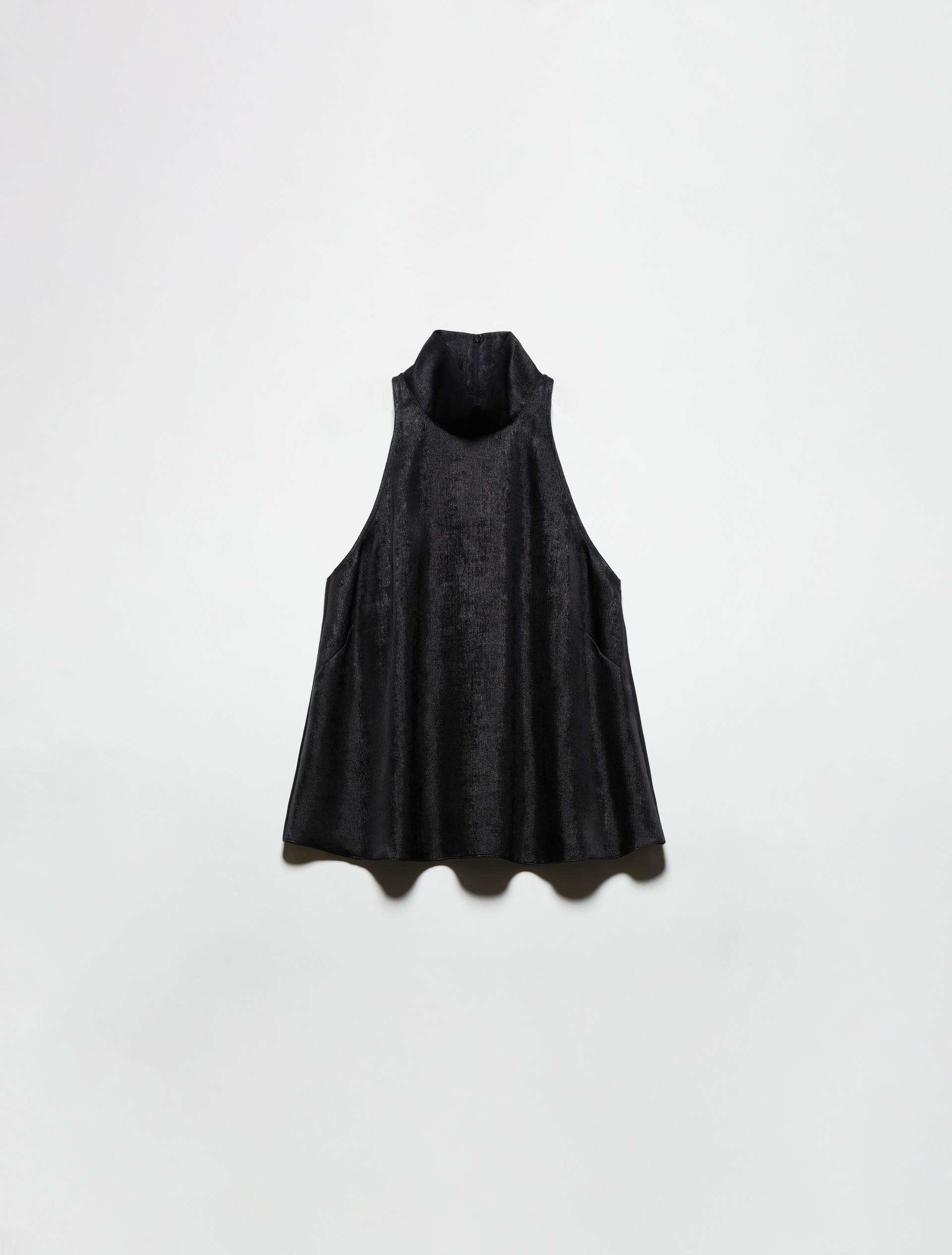 Laminated halterneck top, black | MAX&Co. Laminated halterneck top - BLACK - MAX&Co. - 5