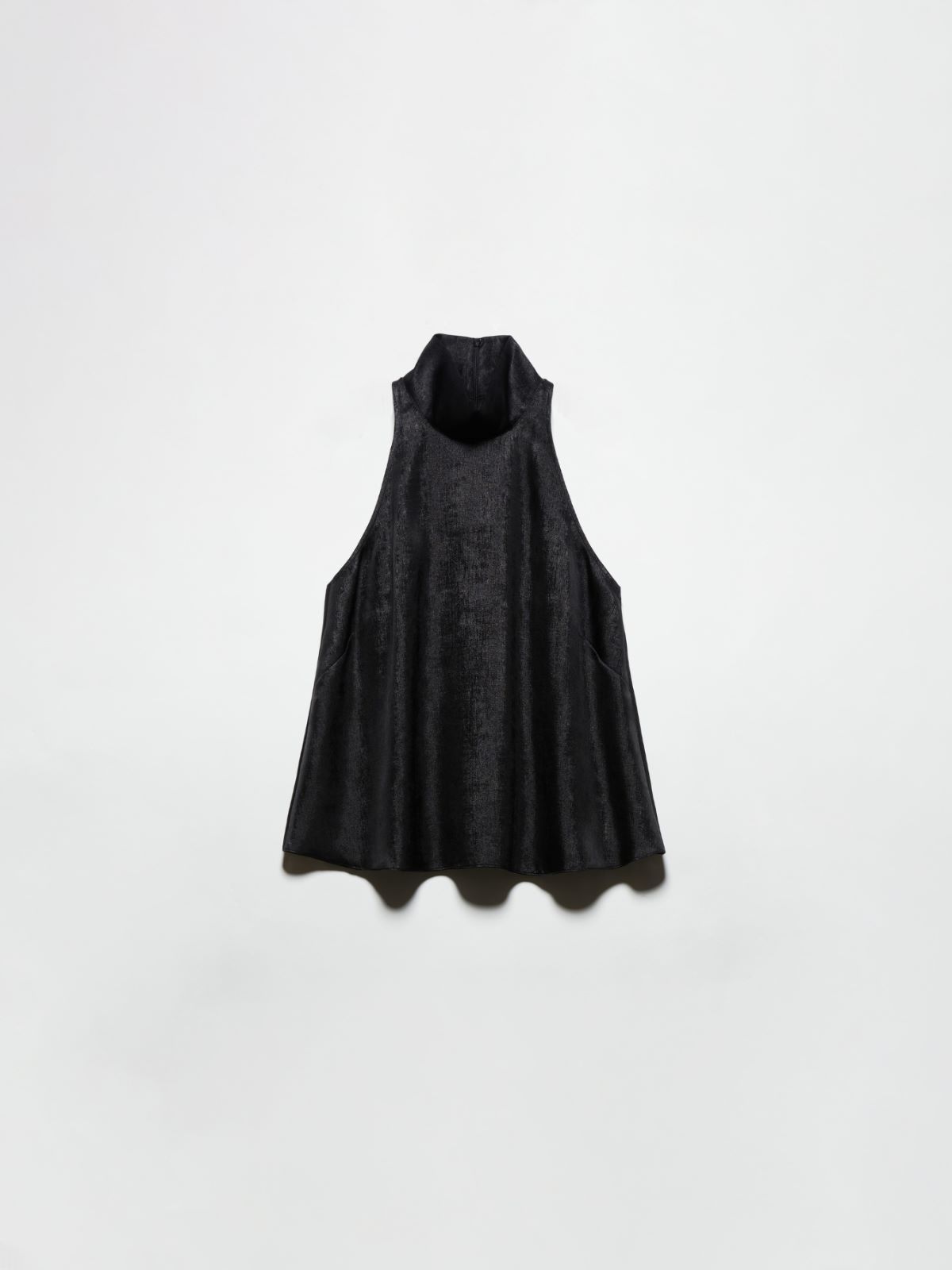 Laminated halterneck top - BLACK - MAX&Co. - 5