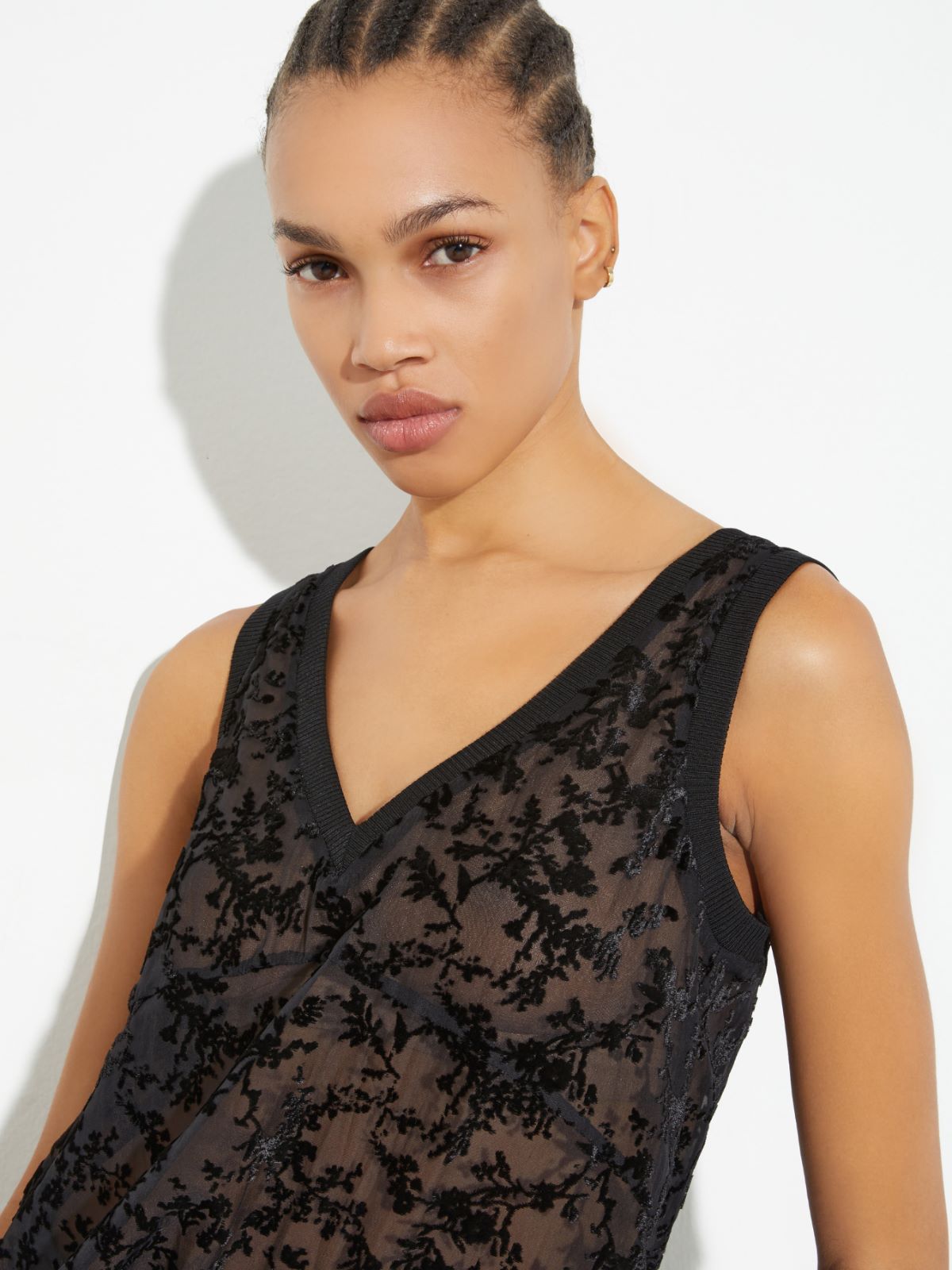 Burnout velvet top - BLACK - MAX&Co. - 3