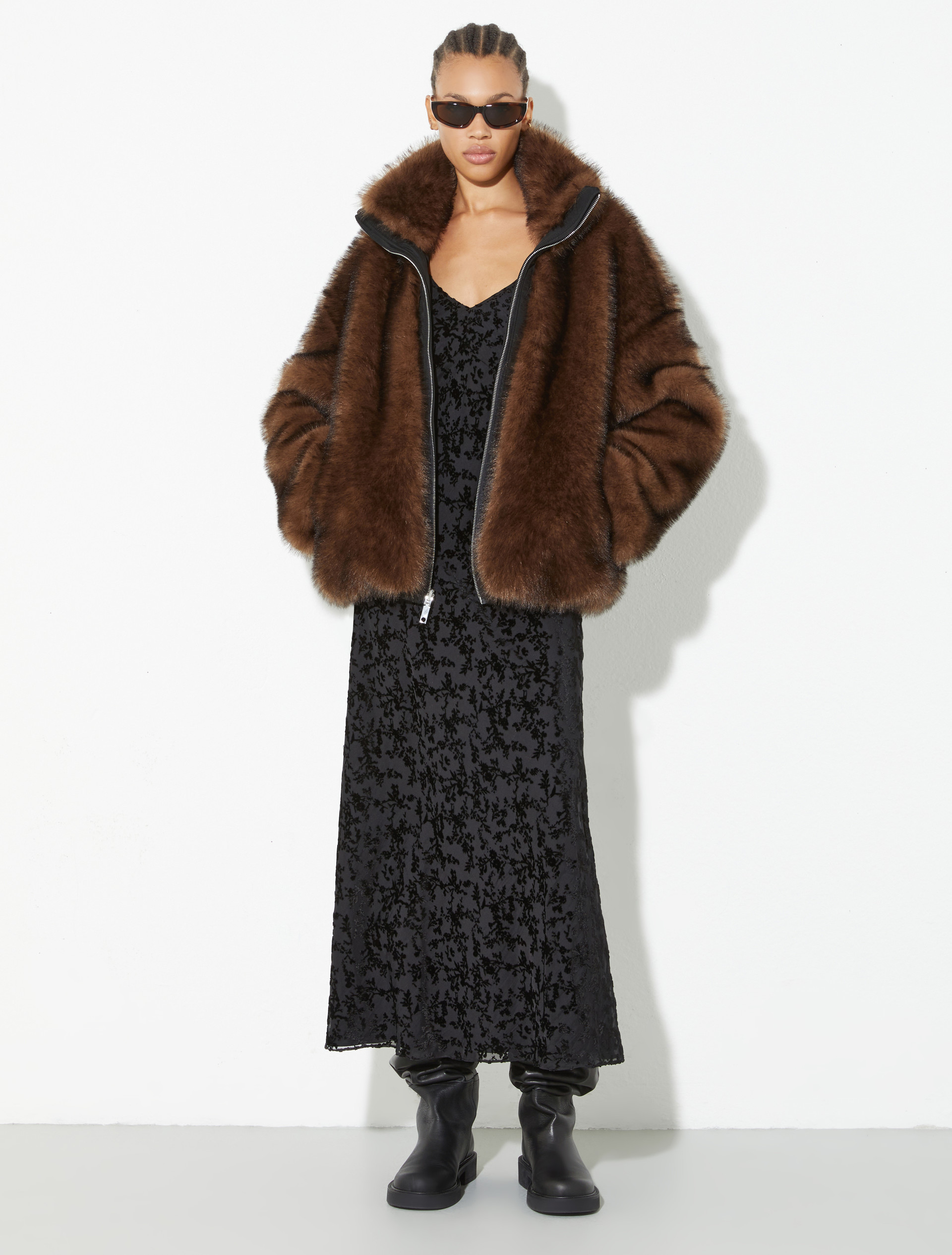 Slip-Dress aus Dévoré-Samt, schwarz | MAX&Co. Slip-Dress aus Dévoré-Samt - SCHWARZ - MAX&Co. - 4