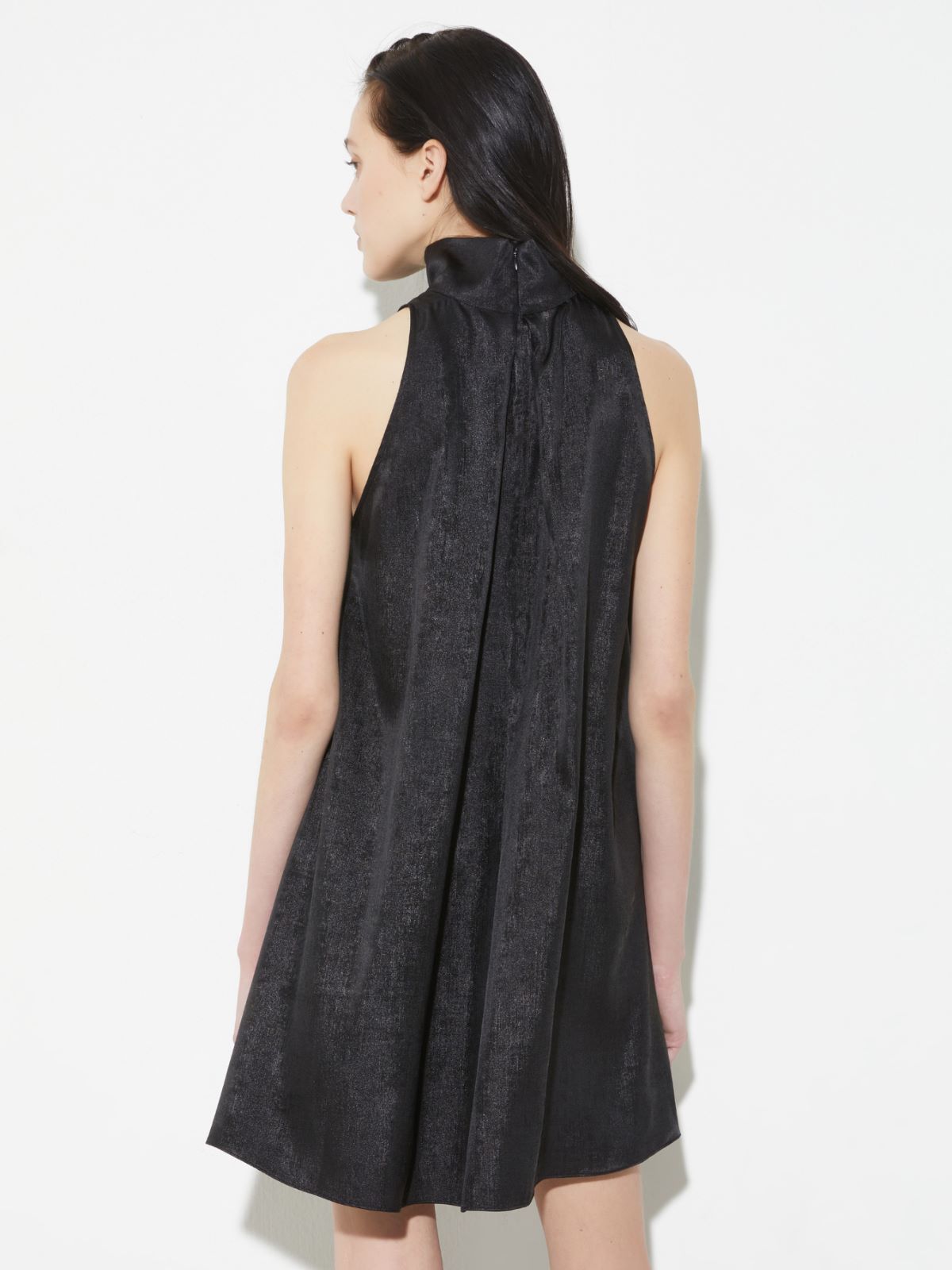 Laminated halterneck mini dress - BLACK - MAX&Co. - 2