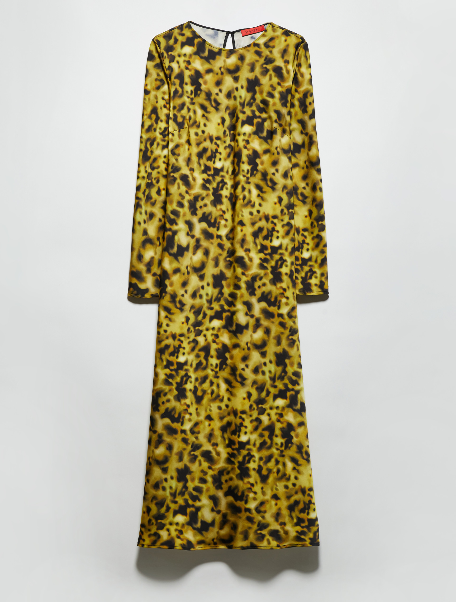 Fluid satin midi shift dress, ochre | MAX&Co. Fluid satin midi shift dress - OCHRE - MAX&Co. - 5