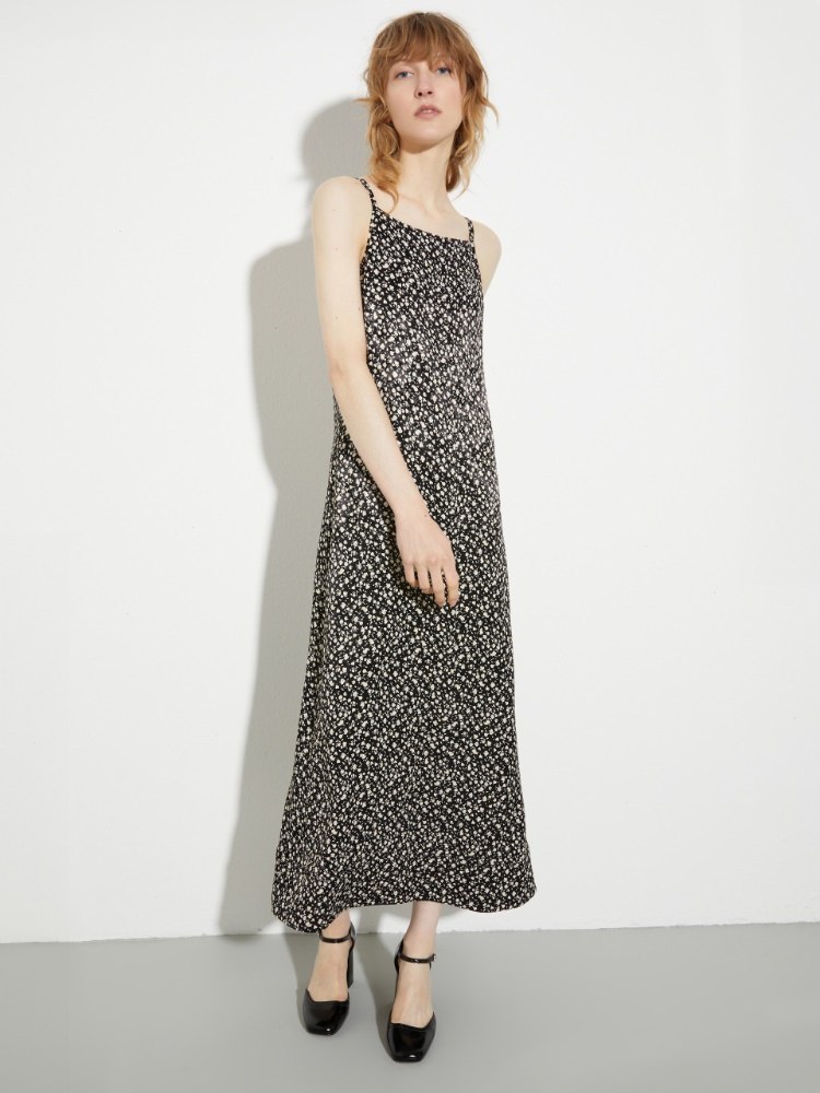 Micro-floral slip dress - BLACK - MAX&Co.