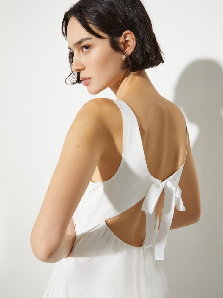 Cotton-poplin balloon midi dress - MAX&Co. - 3