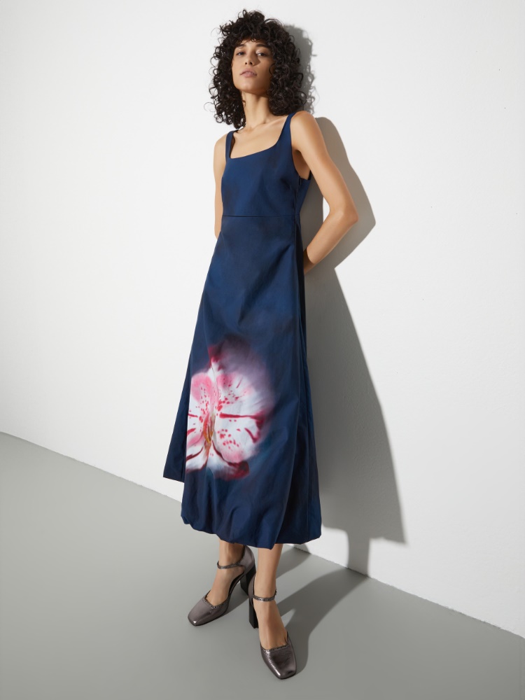 Cotton-poplin balloon midi dress - MAX&Co.