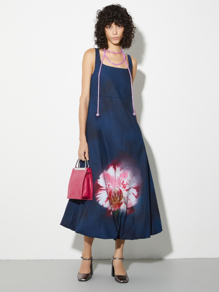 Cotton-poplin balloon midi dress - MAX&Co. - 4