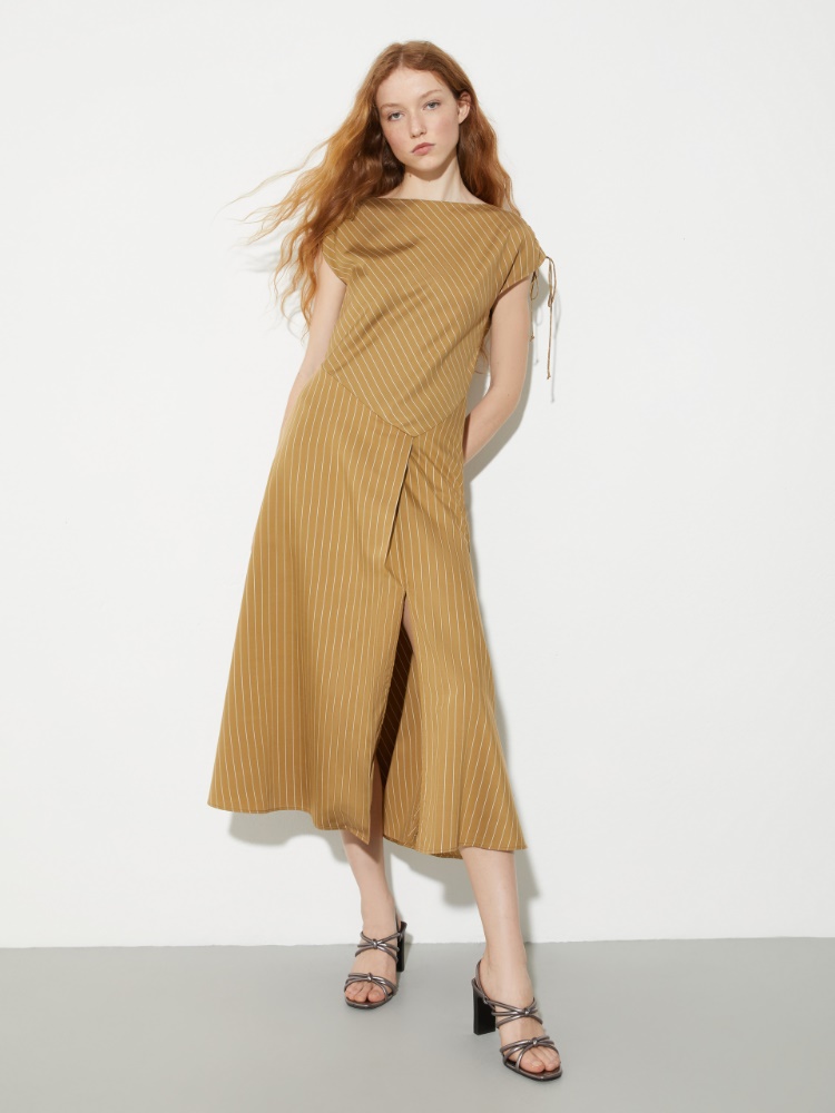 Pinstriped twill midi dress - MAX&Co.