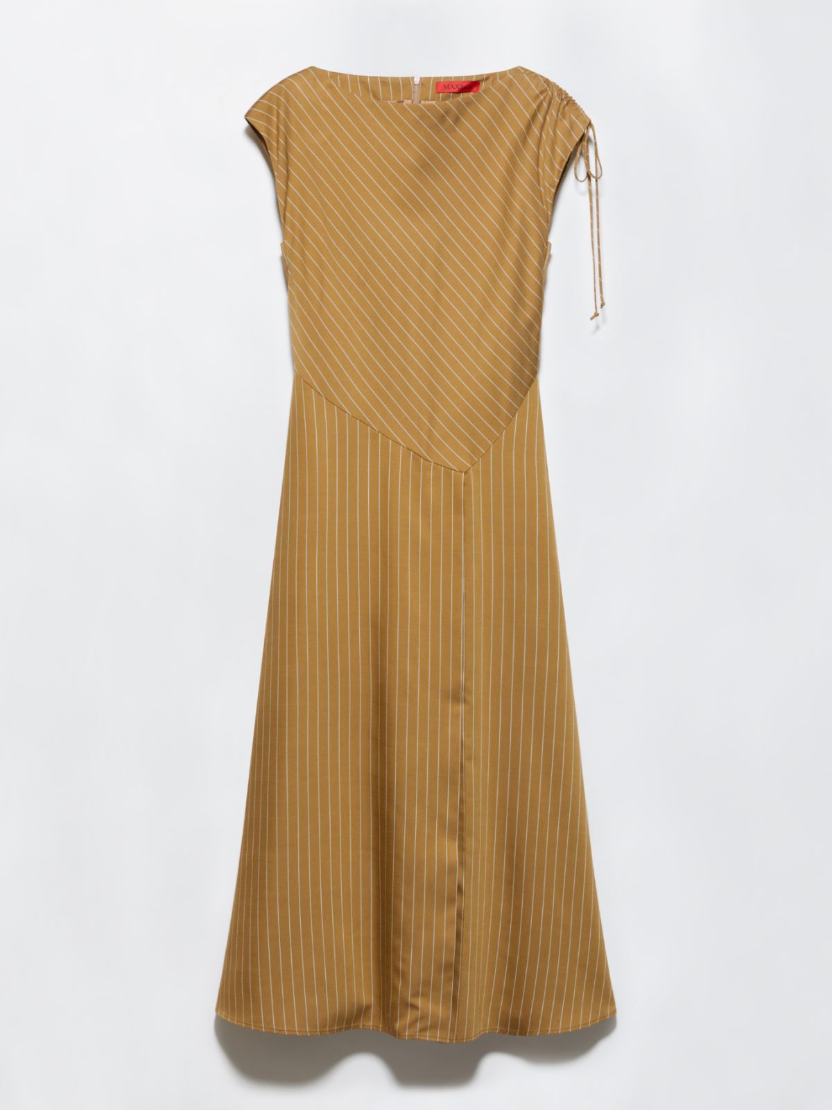 Robe midi en sergé à fines rayures - OCRE - MAX&Co. - 5