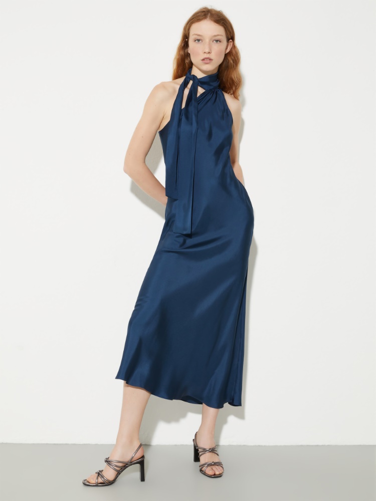 Floral-print silk-twill dress - MAX&Co.