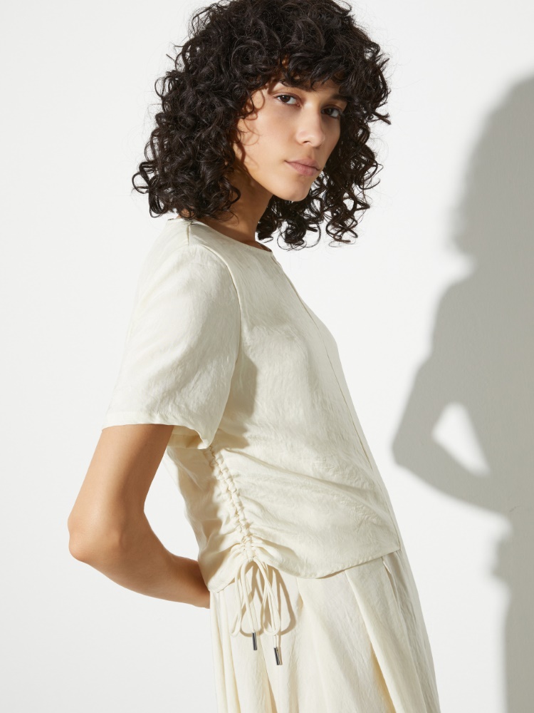 Crinkle-effect twill midi dress - MAX&Co. - 3