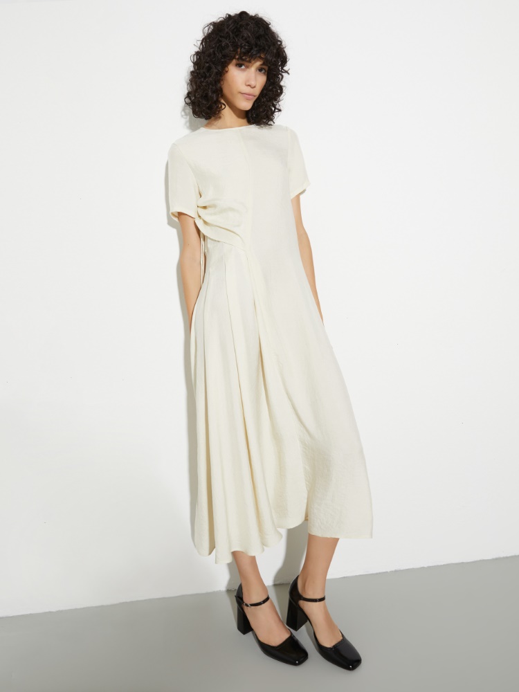 Crinkle-effect twill midi dress - MAX&Co.
