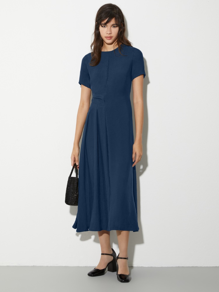 Crinkle-effect twill midi dress - MAX&Co. - 4