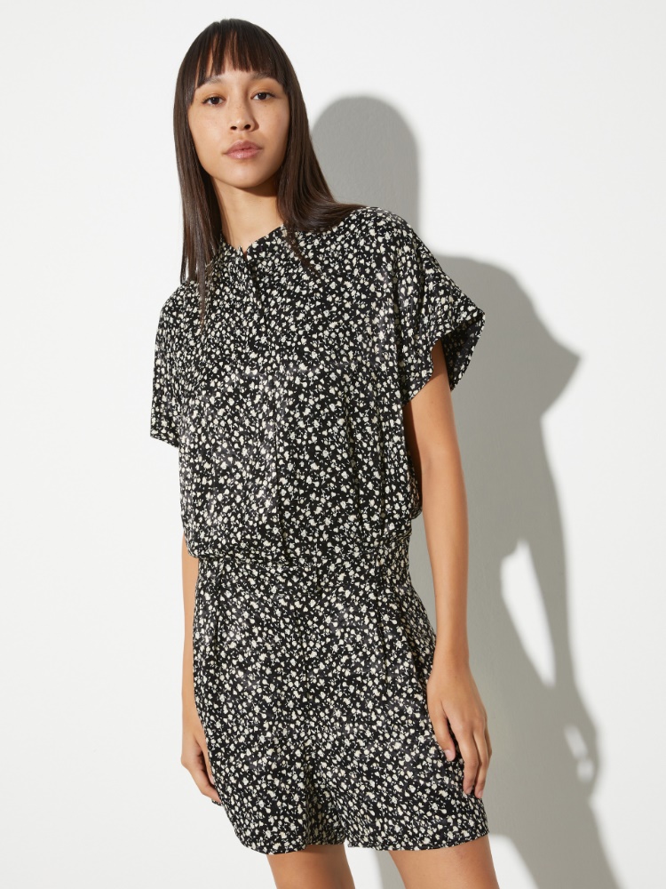 Floral-print jacquard playsuit - MAX&Co.