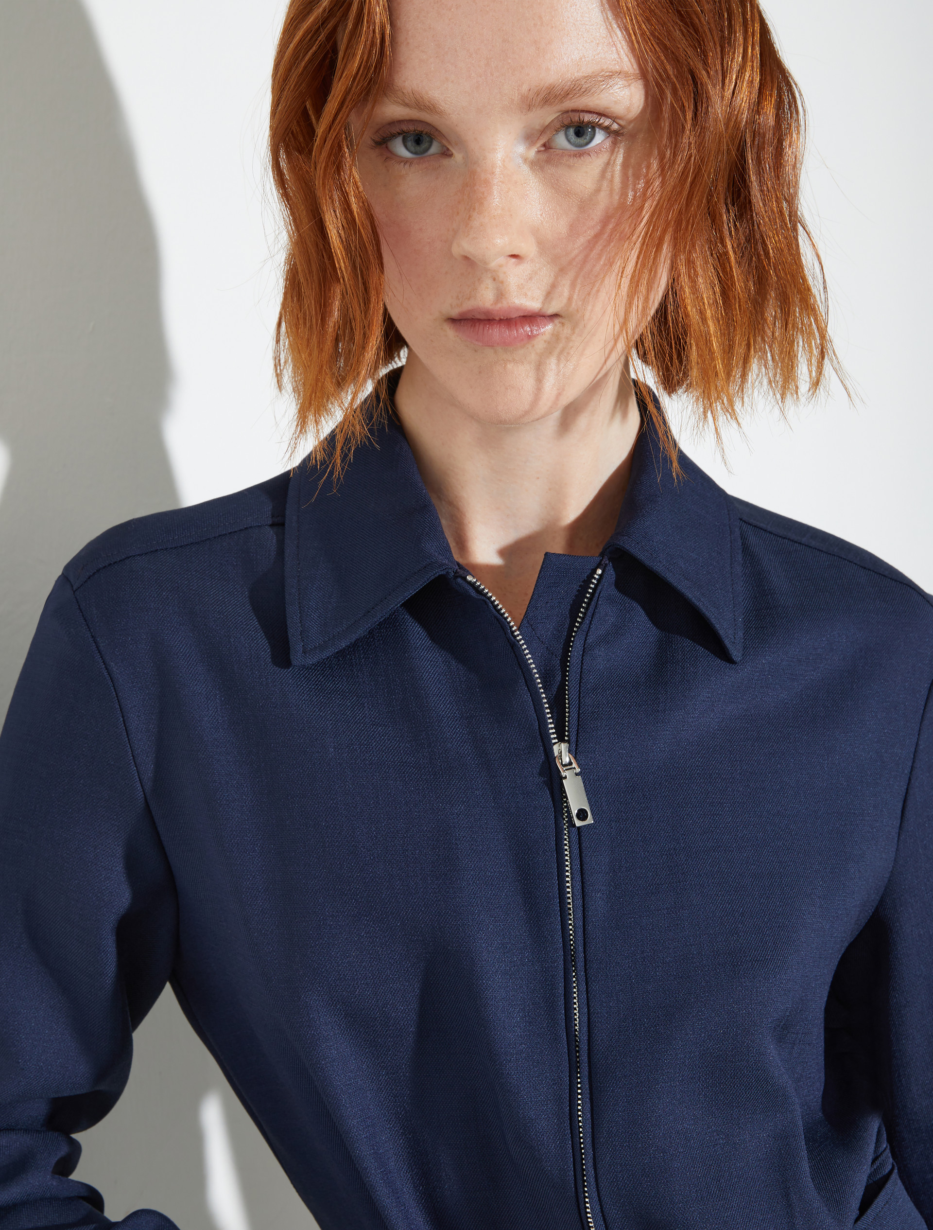 Slubby wool-blend twill jumpsuit - NAVY - MAX&Co. - 6