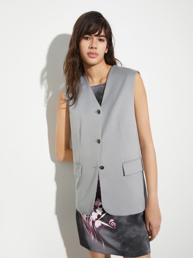Sleeveless satin blazer - MAX&Co.