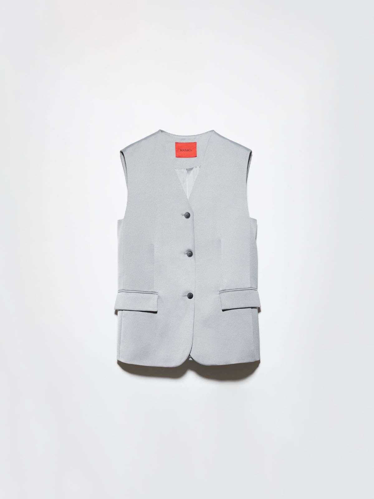 Blazer de satén sin mangas - GRIS - MAX&Co. - 5