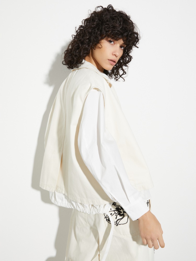 Embroidered cotton-drill gilet - MAX&Co. - 2