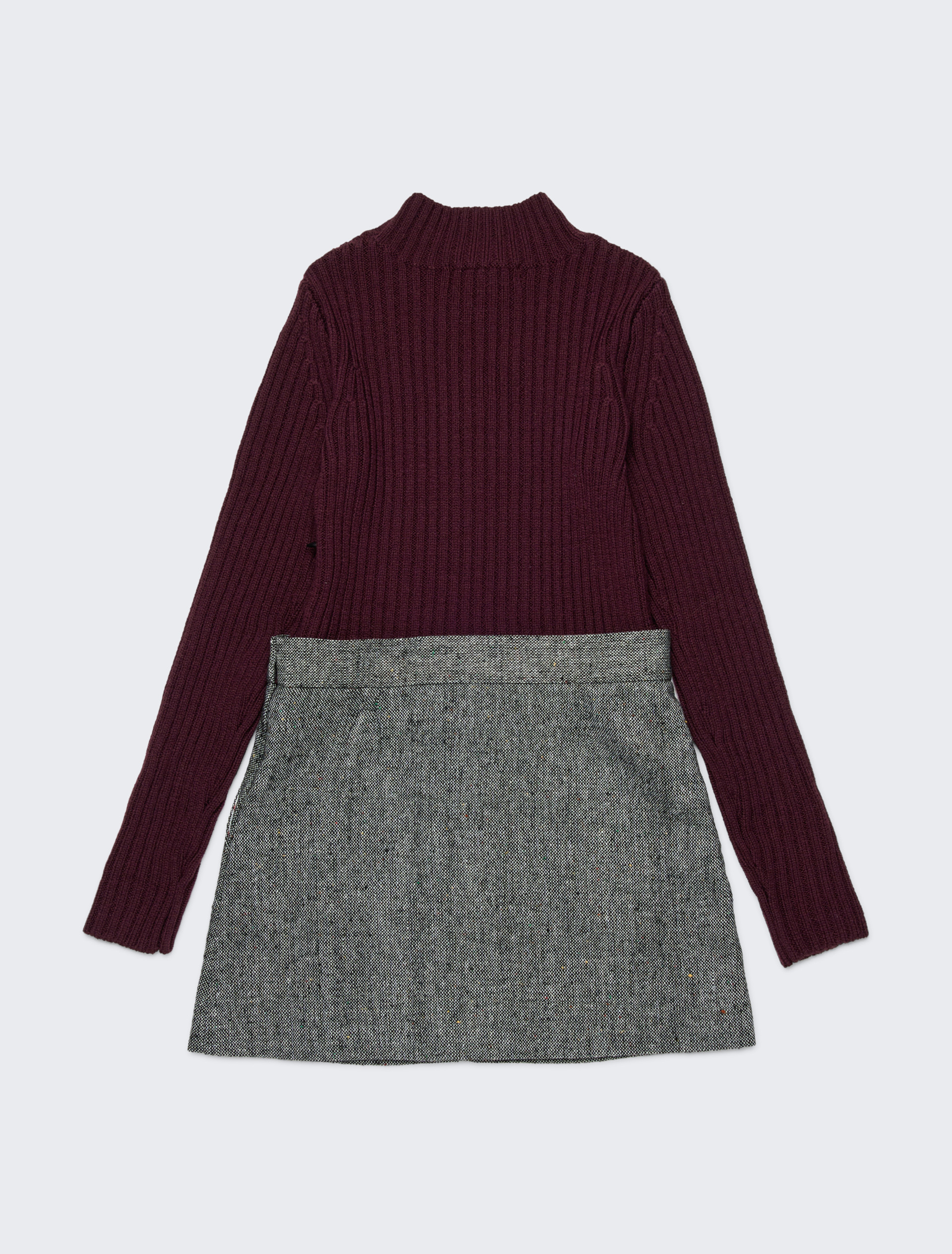 Knit and tweed mini dress KID, dark violet | MAX&Co. Knit and tweed mini dress KID - DARK VIOLET - MAX&Co. - 2