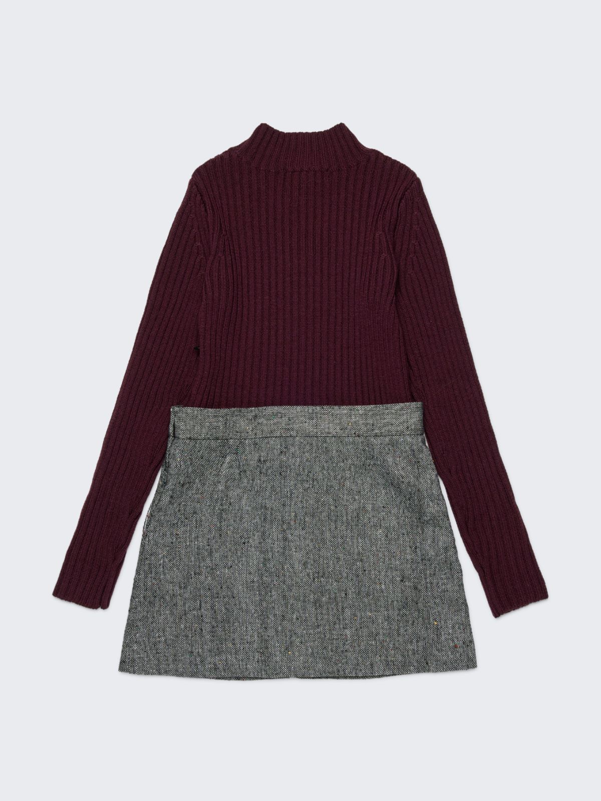Knit and tweed mini dress KID - DARK VIOLET - MAX&Co. - 2