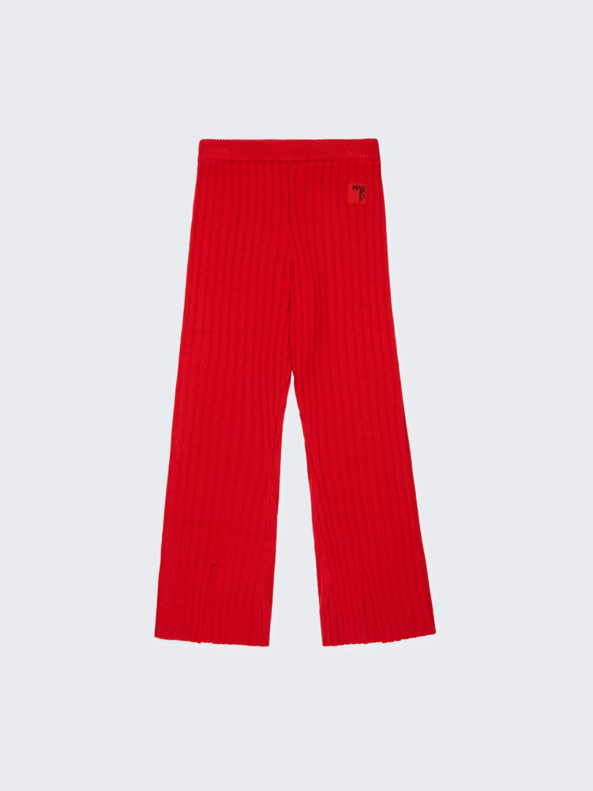 Ribbed wool blend knit pants KID - RED - MAX&Co. - 3