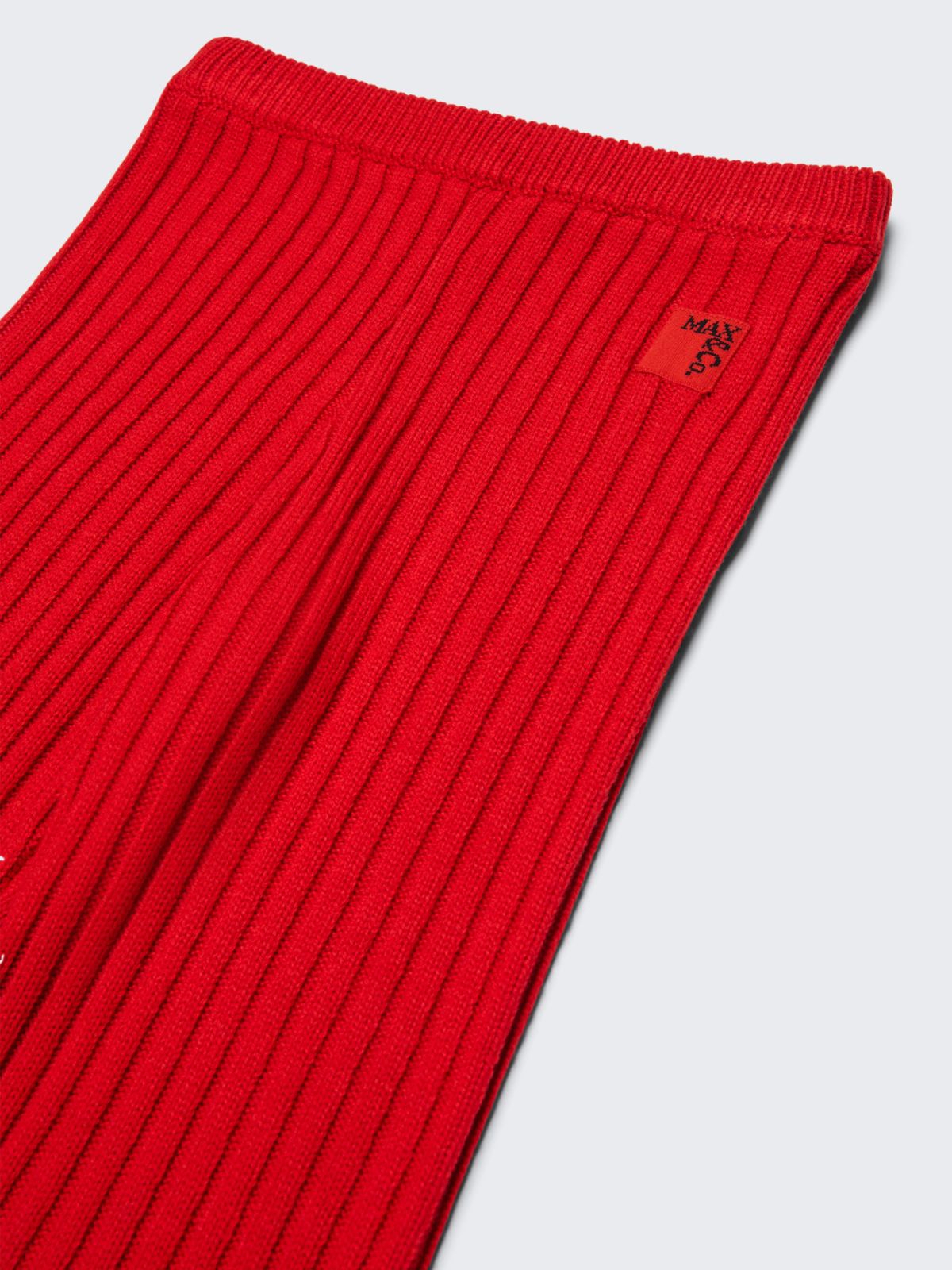 Ribbed wool blend knit pants KID - RED - MAX&Co.