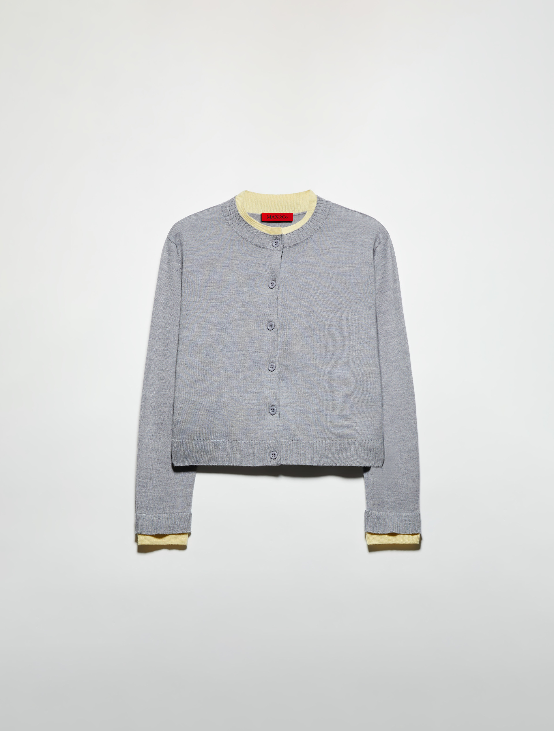 Cárdigan de lana merino pura, gris melange | MAX&Co. Cárdigan de lana merino pura - GRIS MELANGE - MAX&Co. - 5
