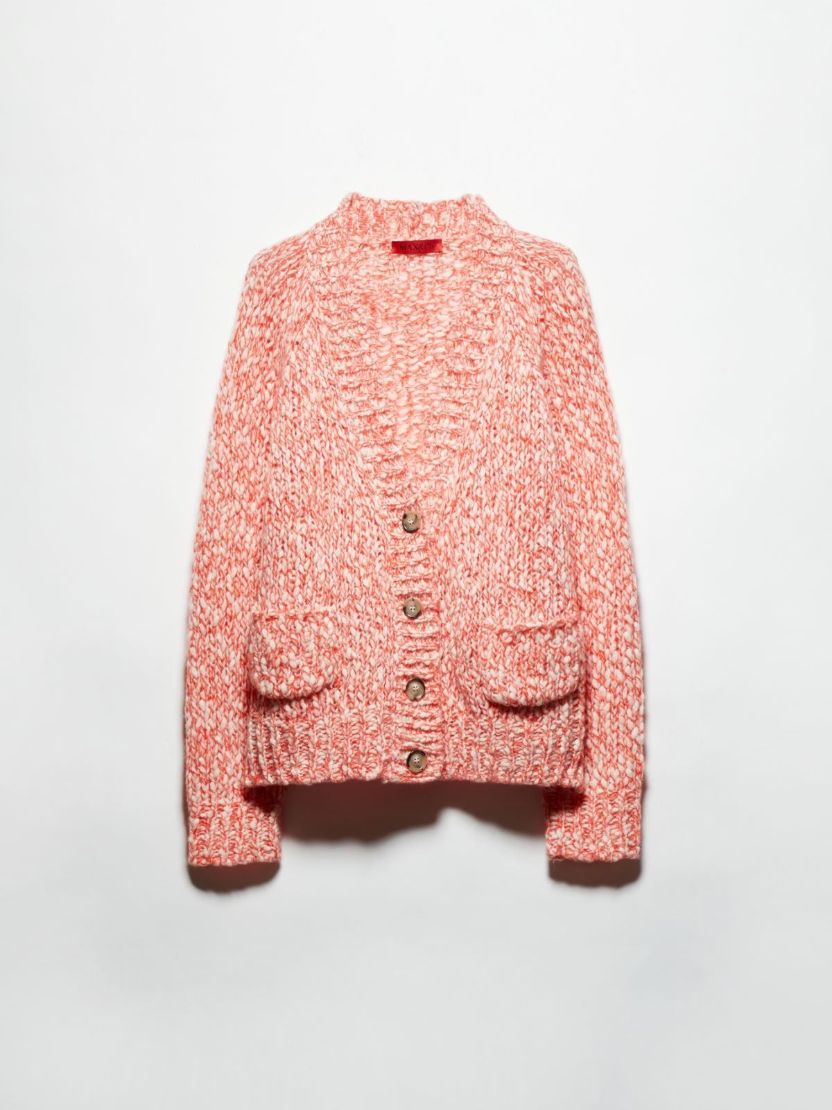 Cárdigan de lana y alpaca - ROJO - MAX&Co. - 5